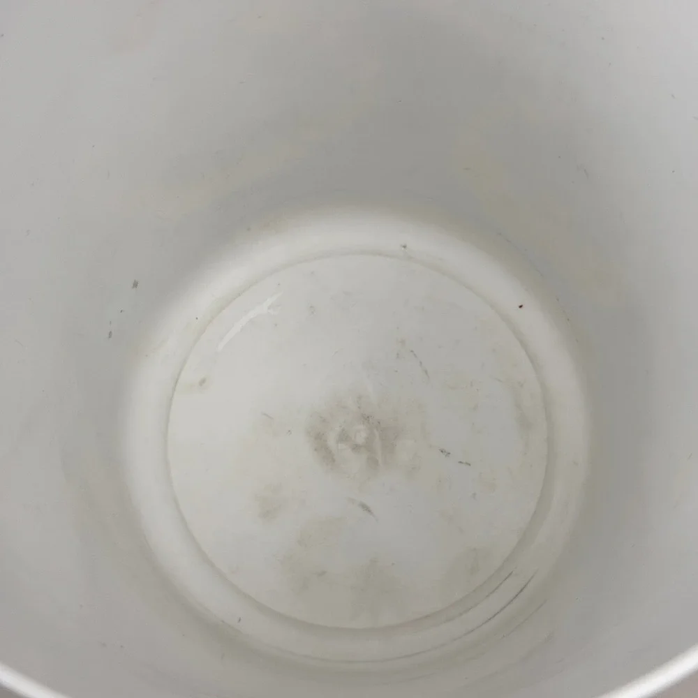 Rare Vtg Plastic Round Sunflower Garbage Can Bathroom Bedroom Grunge White Black